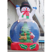 inflatable christmas snow globe decoration